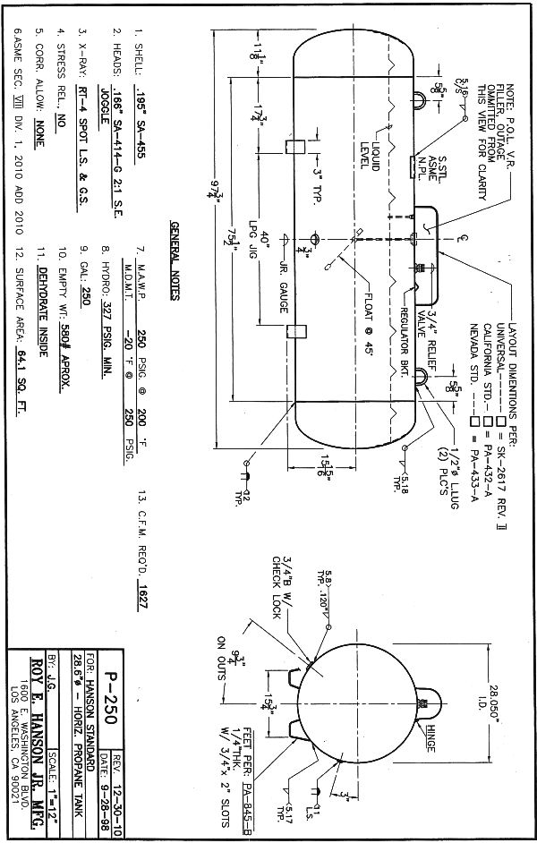 500 Gallon Fuel Tank Chart